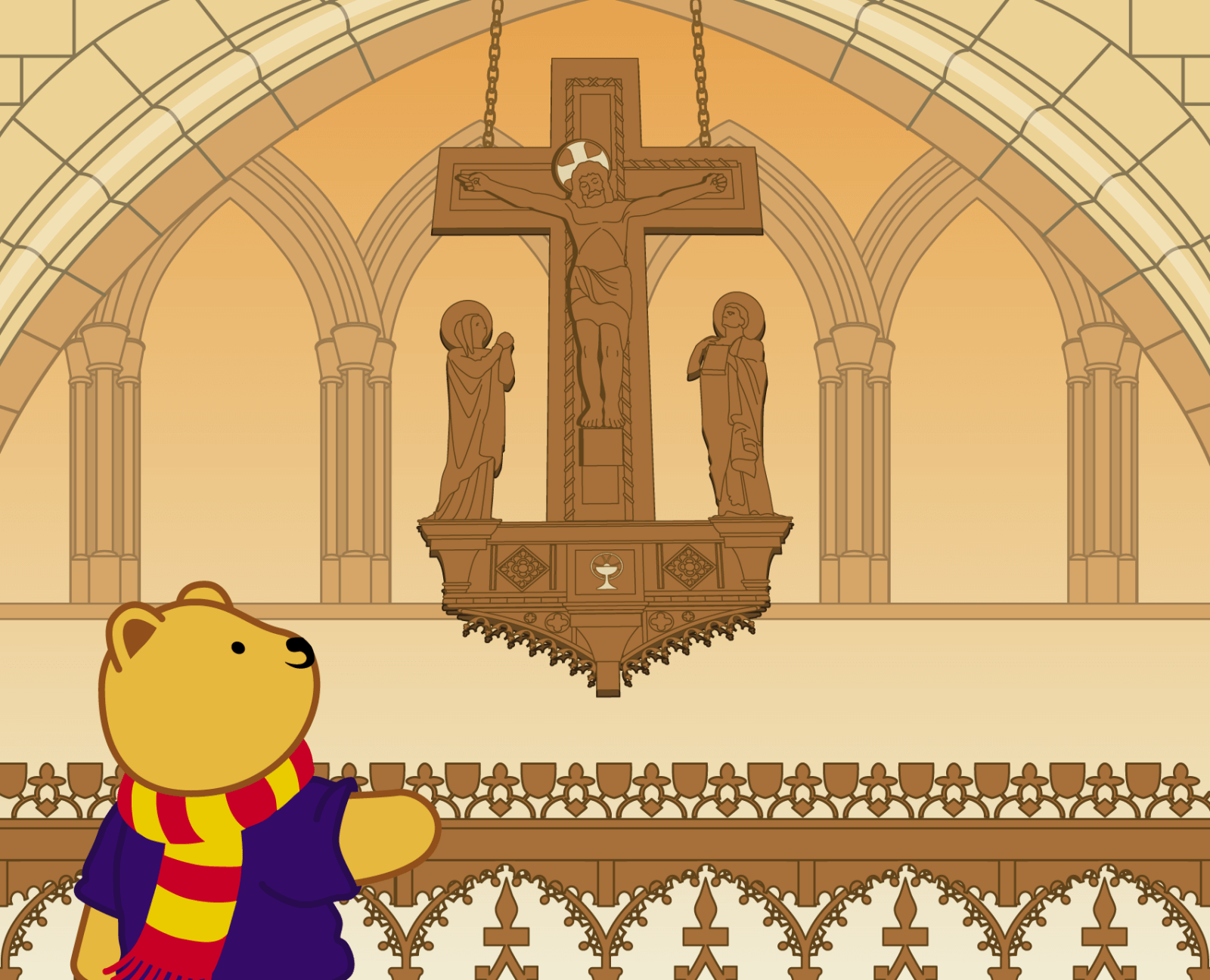 Teddy at Bangor Cathedral - 6