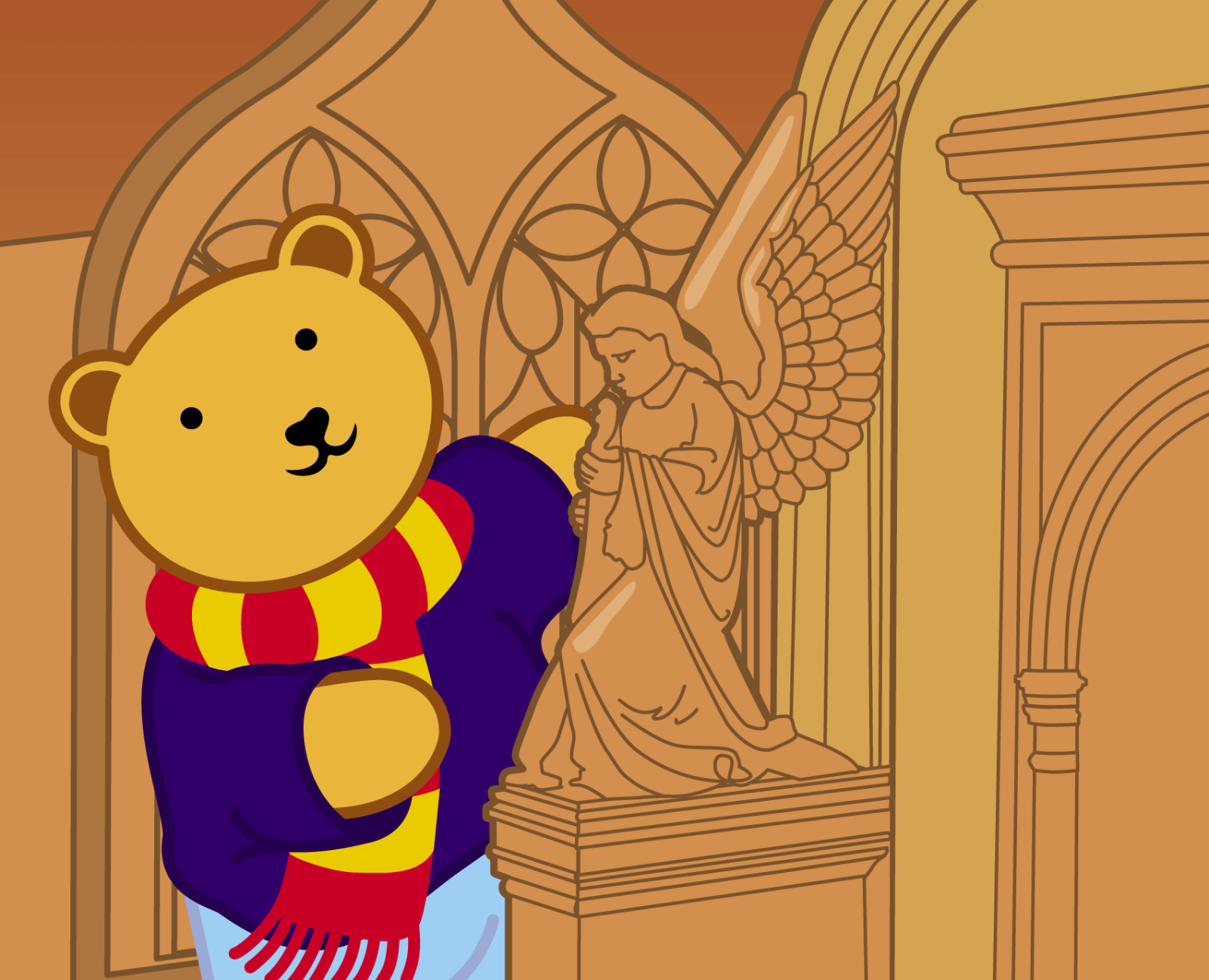 Teddy at Bangor Cathedral - 14